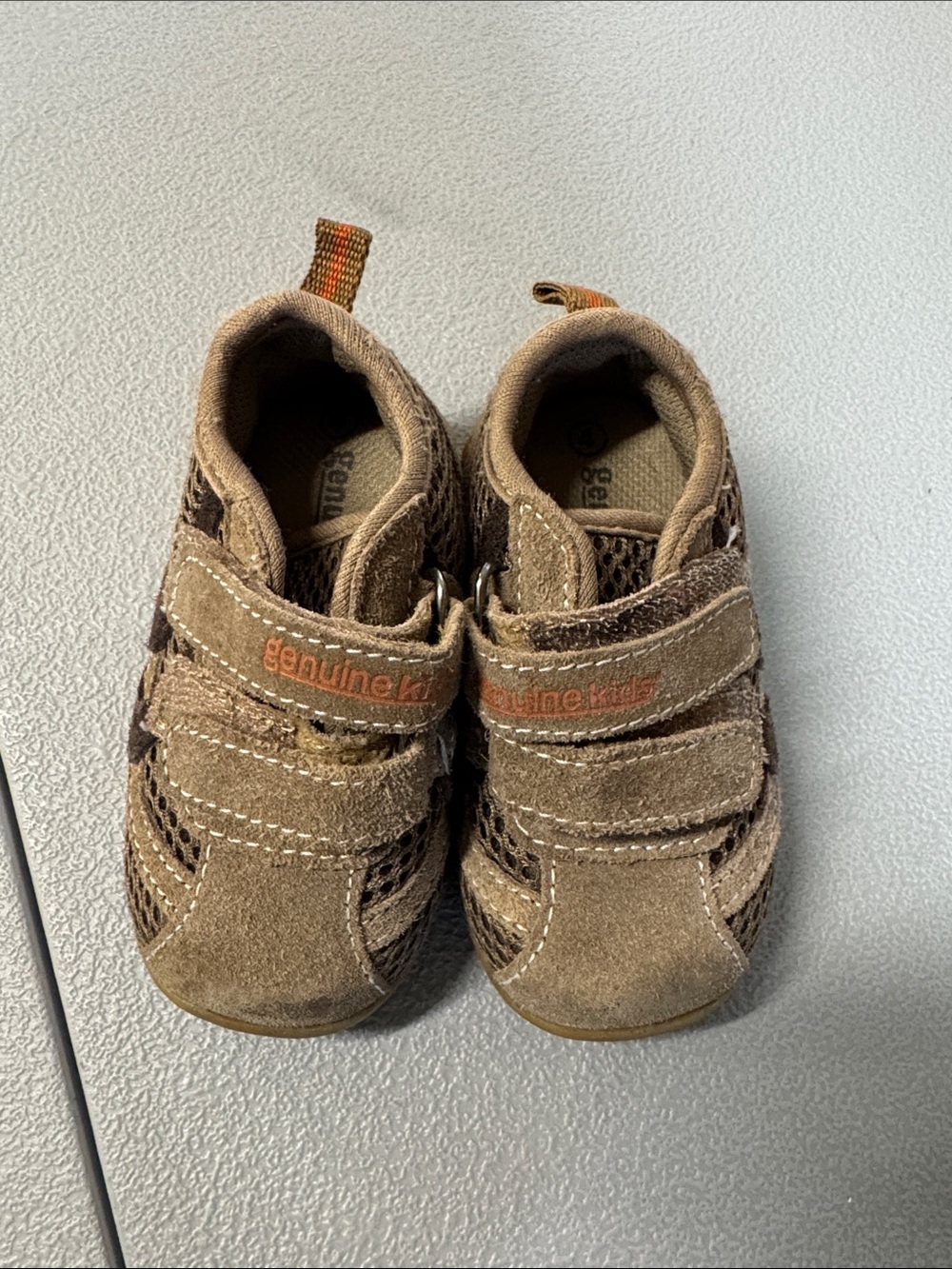 Genuine Kids Brown Suede Baby Walker Shoes